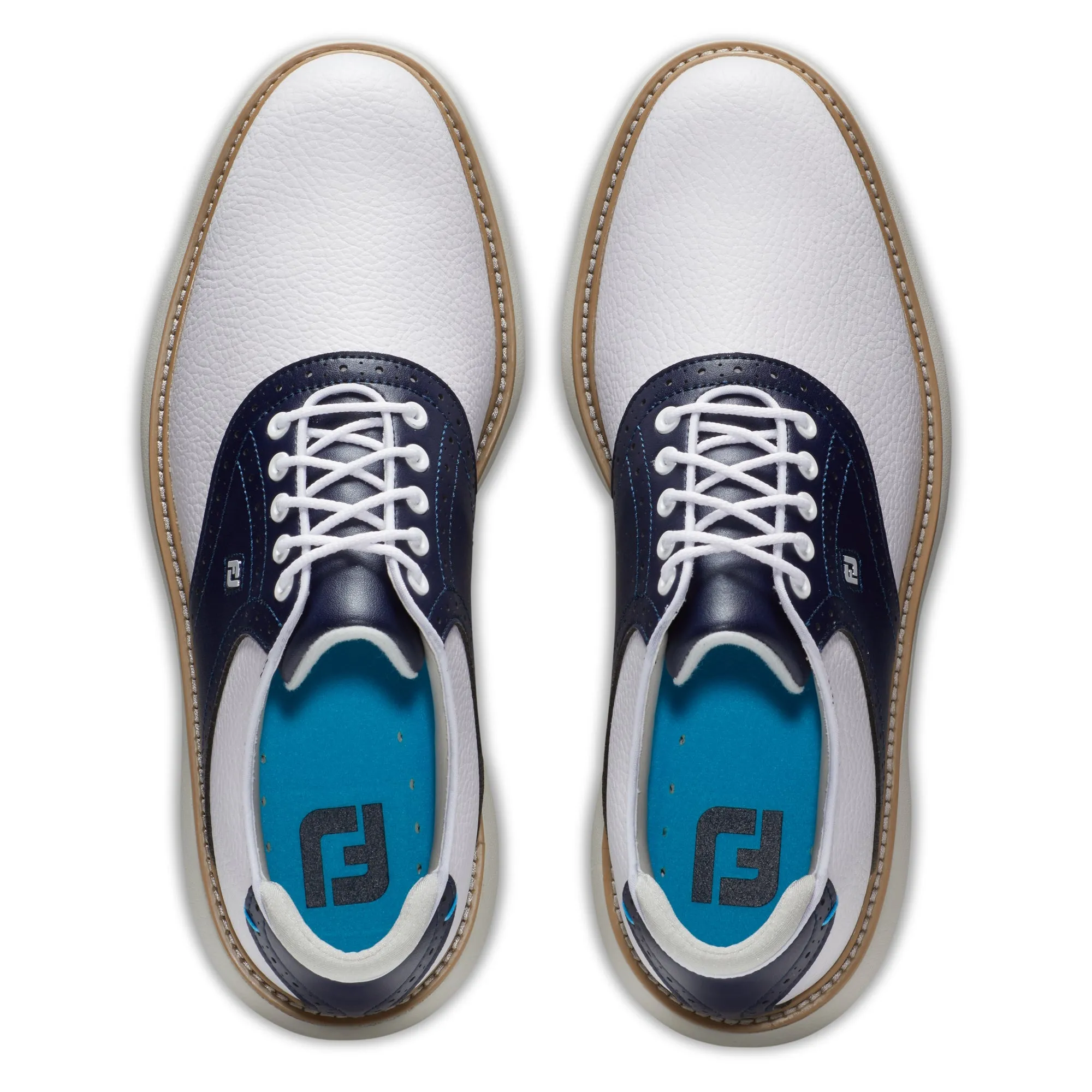 FootJoy Traditions Men's Golf Shoes 57899 - White/Navy