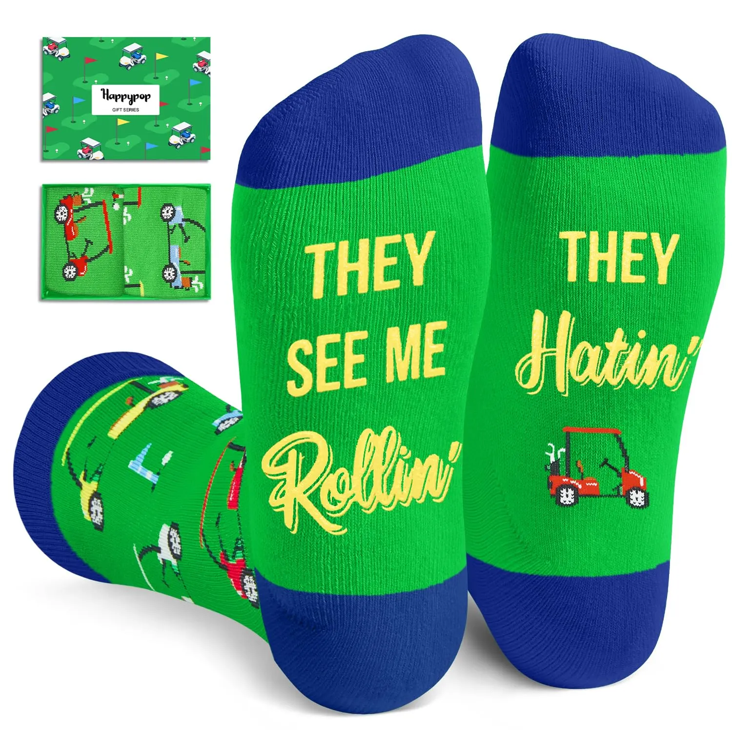 Funny Golf Gifts For Women Men - Cool Gifts For Golfers Men, Novelty Golf Socks For Men Funny, Golfing Socks Golf Presents Stocking Stuffers