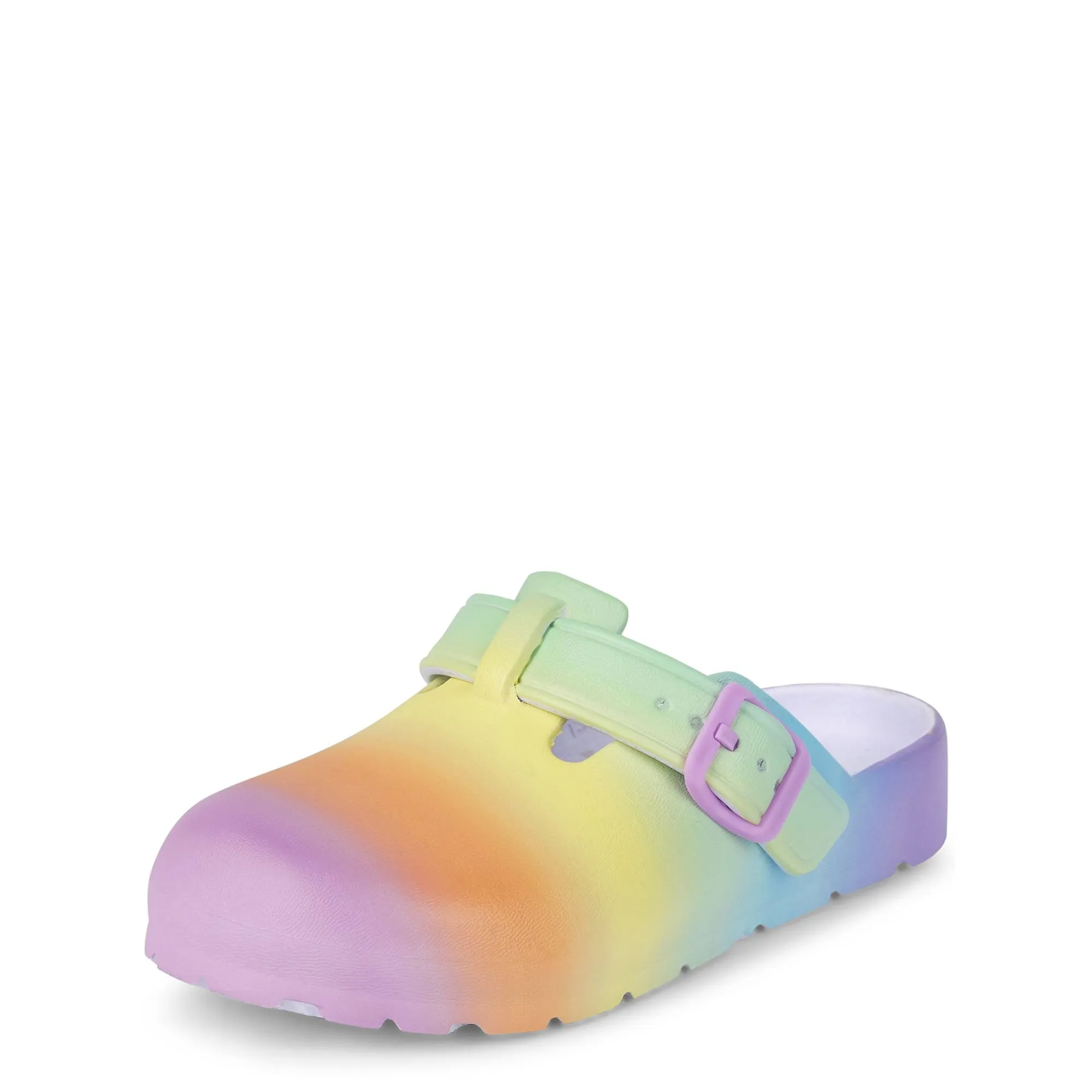 Girls Rainbow Ombre Clogs