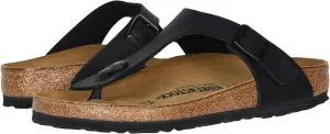 Gizeh slides - Birko-Flor & Birkibuc Birkenstock, Black Birko-Flor