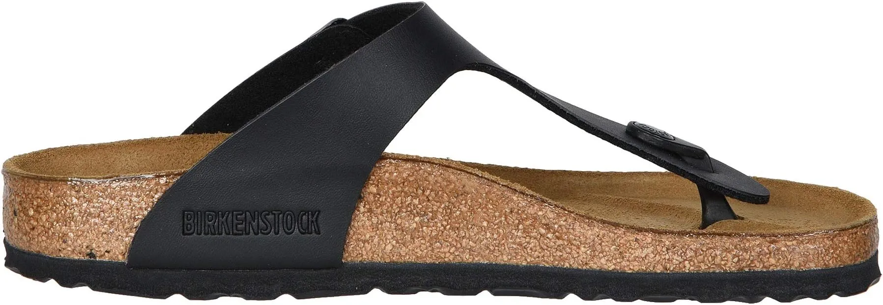 Gizeh slides - Birko-Flor & Birkibuc Birkenstock, Black Birko-Flor