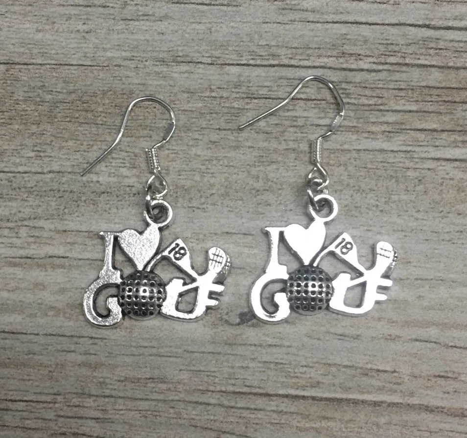 Golf Charm Earrings