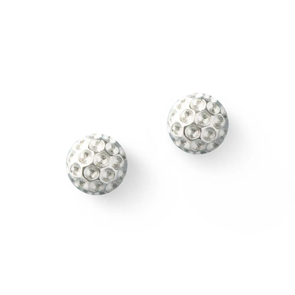 Golf Goddess Gift Set - Tricolor Golf Ball Bead Stroke Counter Bracelet and Silver Golf Ball Earrings