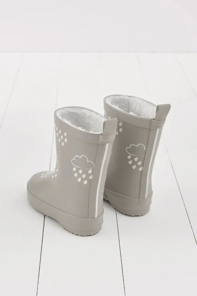 Grass & Air: Geothermal Grey Colour-Changing Kids Wellies