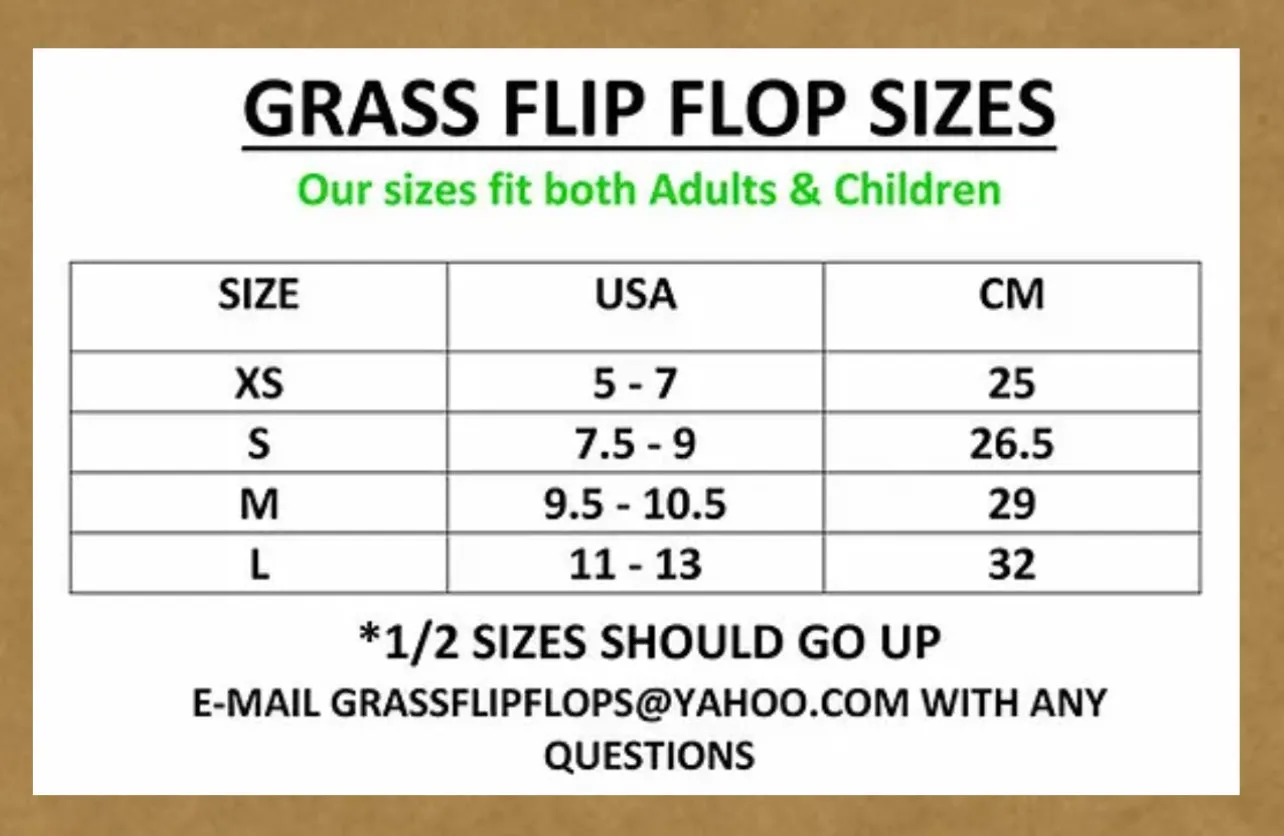 GRASS FLIP FLOPS! No watering required