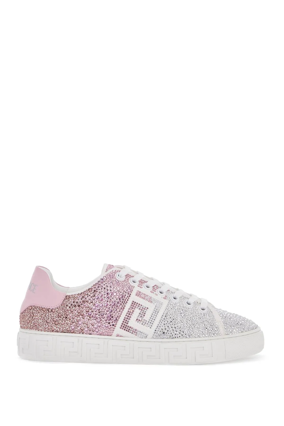 Greca Gradient Satin Sneakers