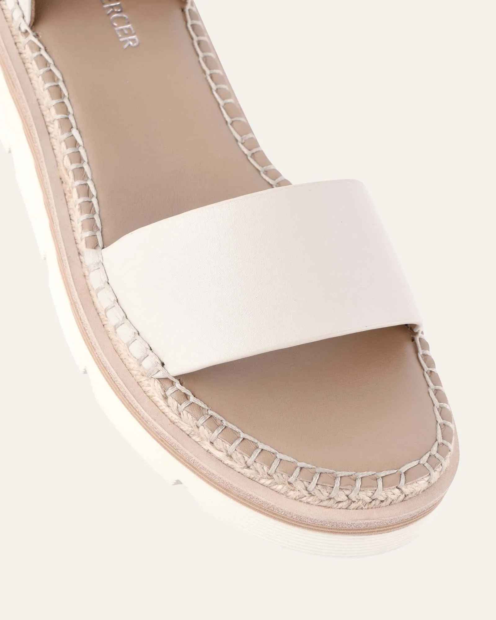 IVY FLAT SANDALS OFF WHITE LEATHER