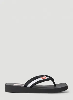 Kenzo Logo Patch Flip Flops