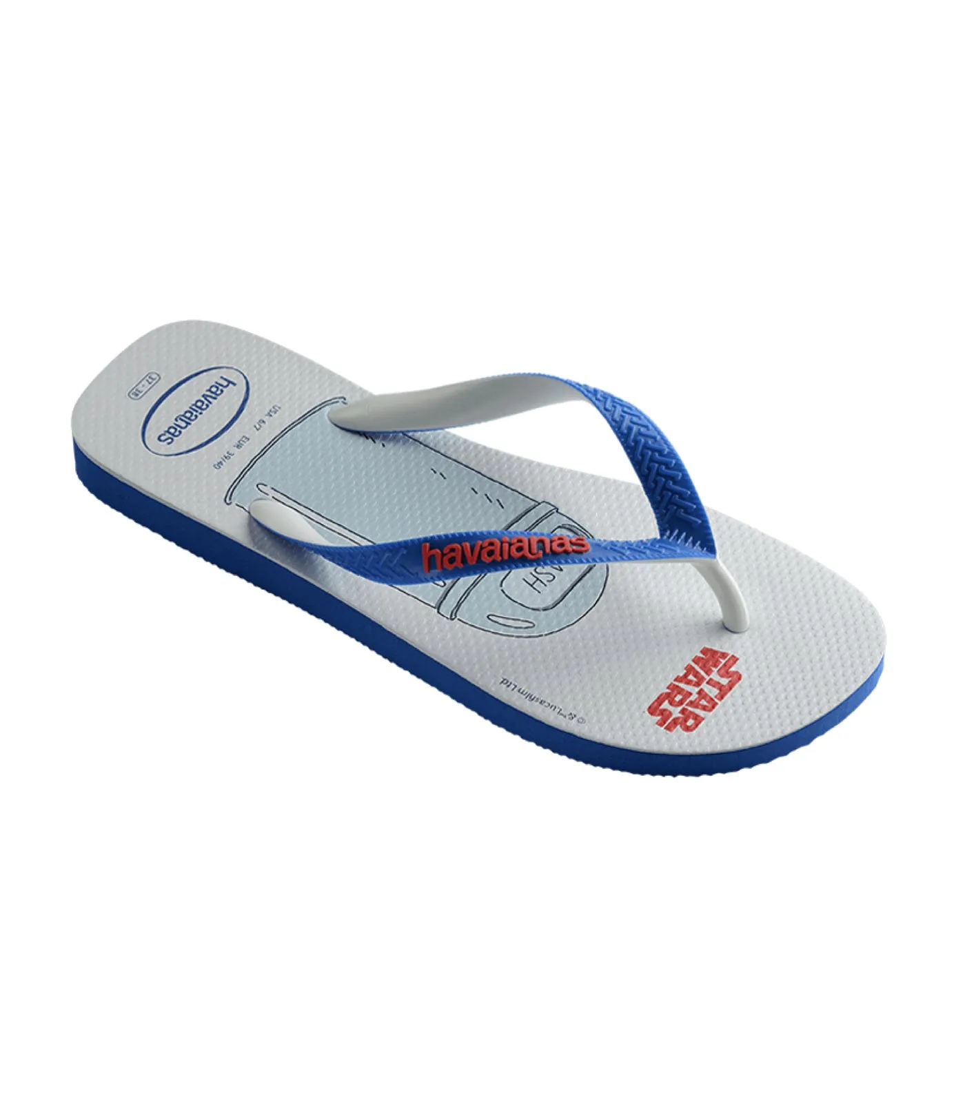 Kids Star Wars Flip Flops - Star Blue/Star Blue