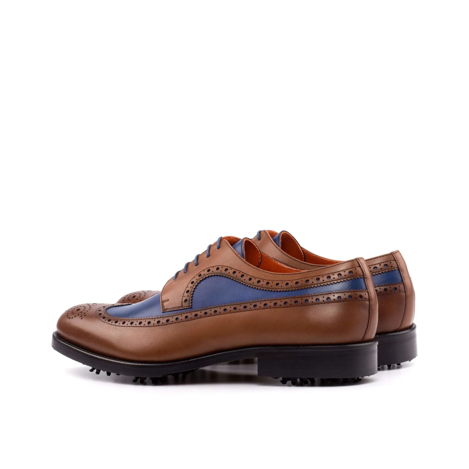 Longwing Blucher-Painted Calf, Blue, Brown-Wholesale