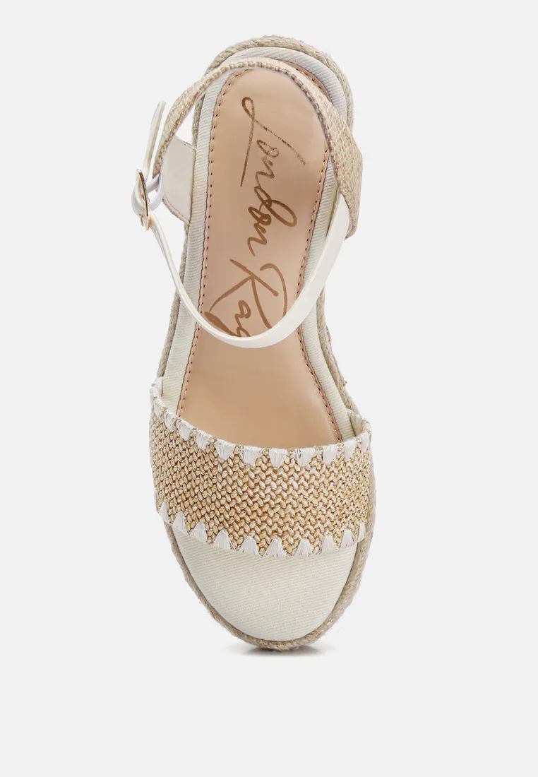 Lucas Raffia Wedge Heel Espadrilles