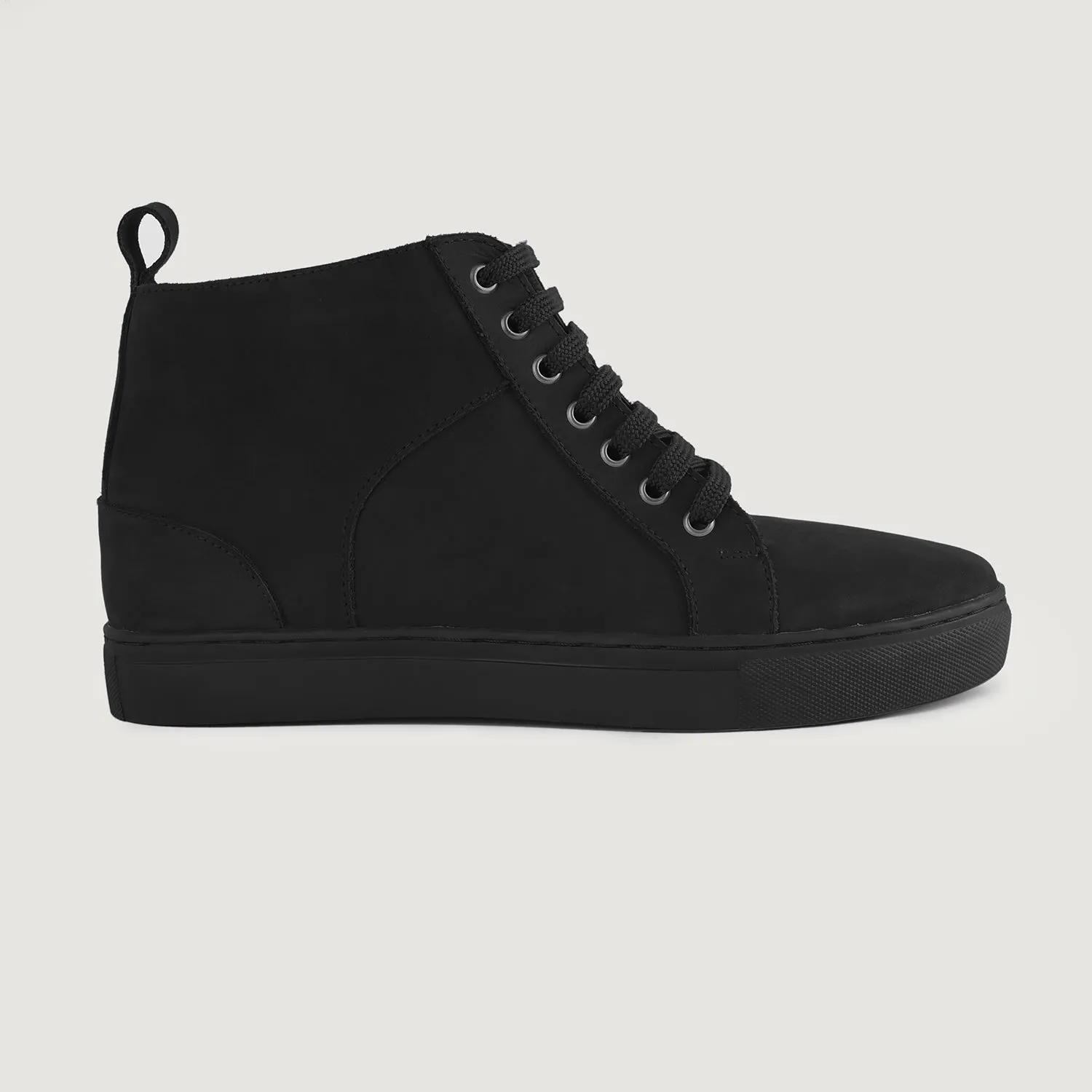 Marty High Top Black Nubuck Sneakers