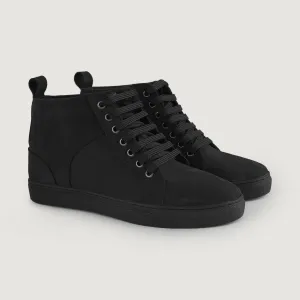 Marty High Top Black Nubuck Sneakers