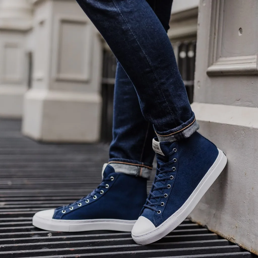 Men's Classic High Top | Navy x White