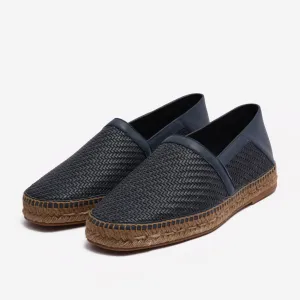 Men's Espadrilles Broadway Genuine Leather Navy Blue