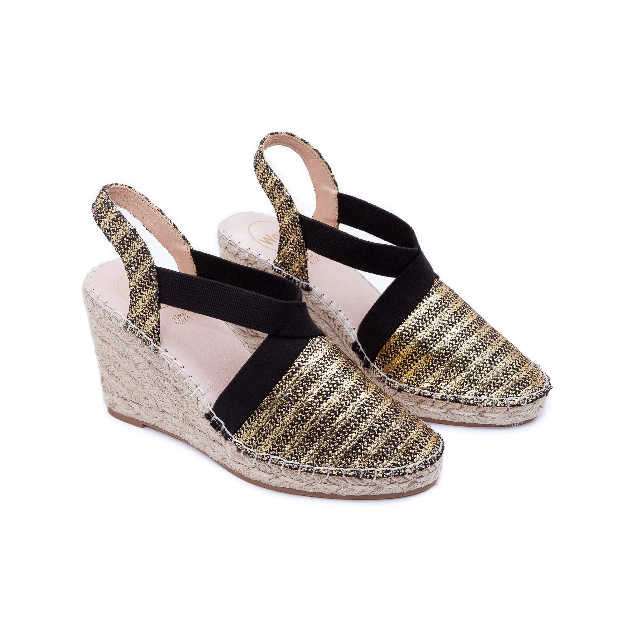 Molly Black Gold Espadrilles