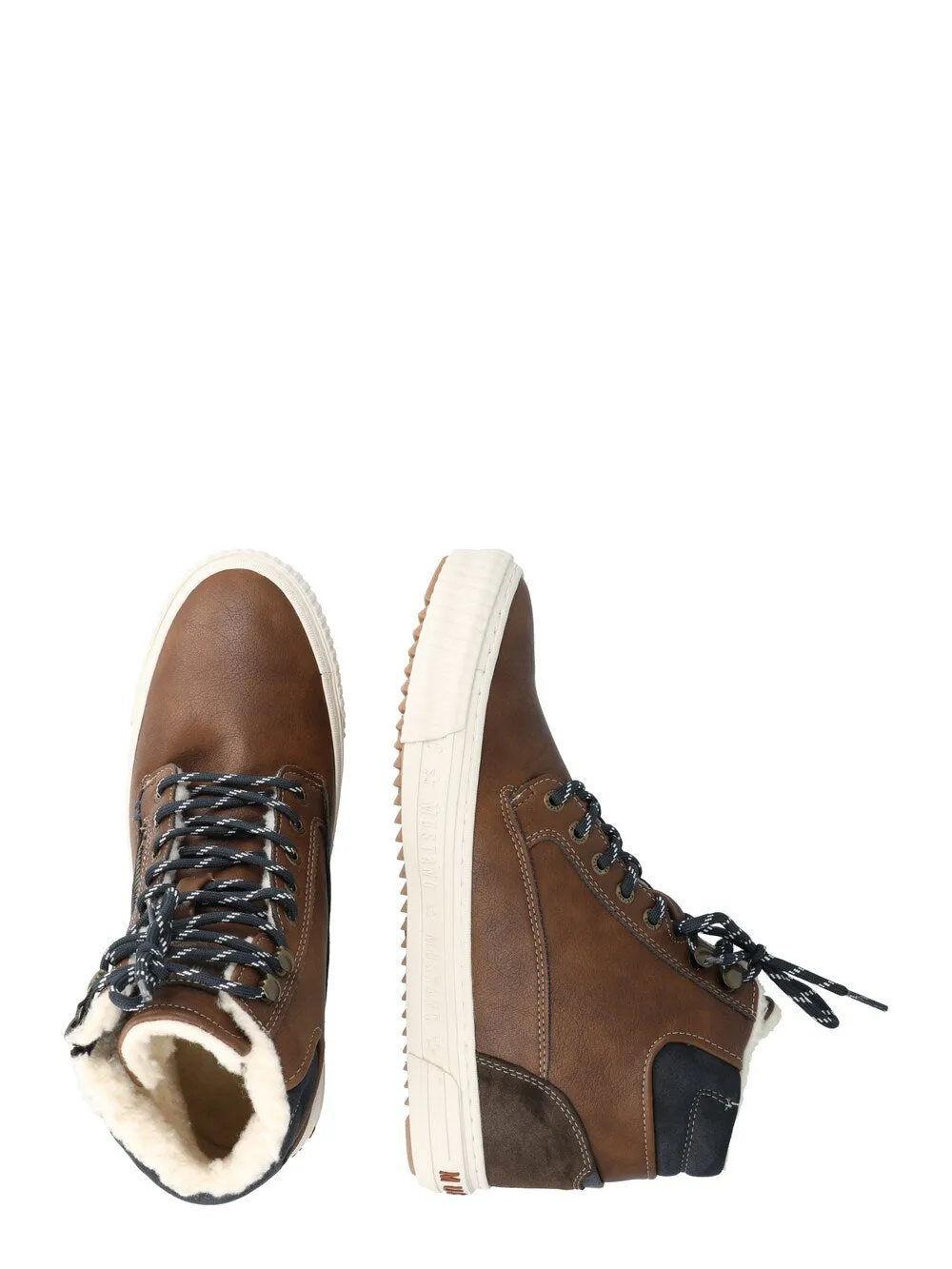 Mustang High Top Sneakers, Chocolate/Dark Brown