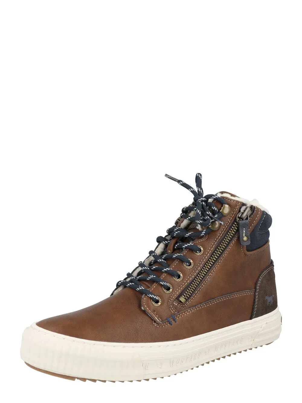 Mustang High Top Sneakers, Chocolate/Dark Brown