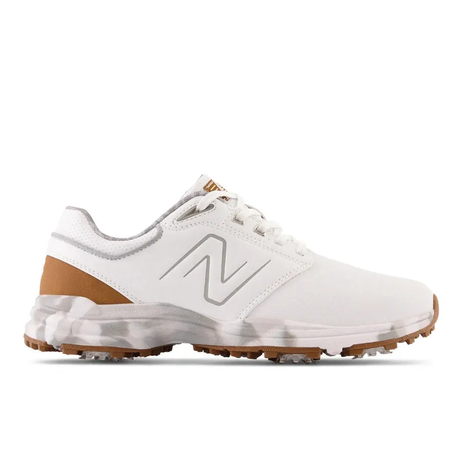 New Balance Brighton Spiked Golf Shoes - White/Brown