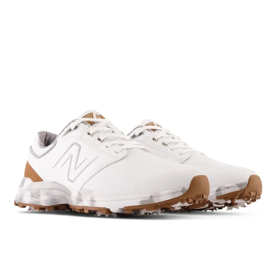 New Balance Brighton Spiked Golf Shoes - White/Brown