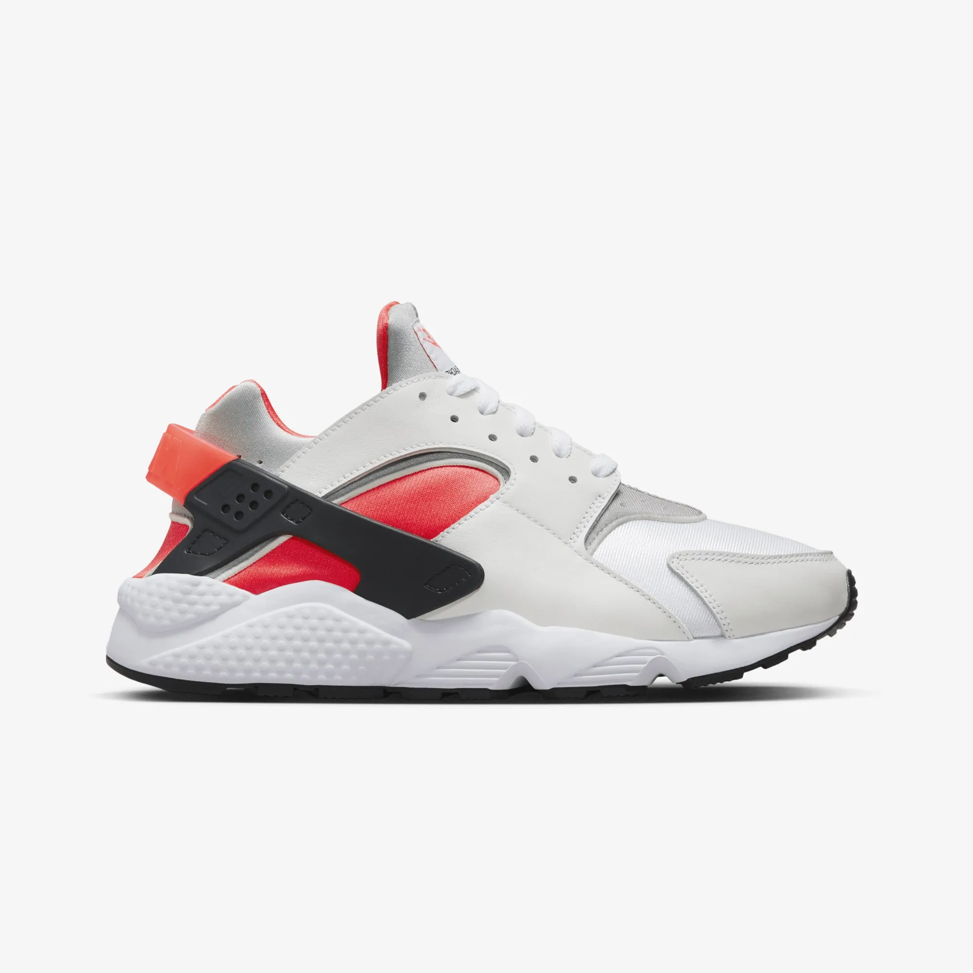 Nike | AIR HUARACHE  { WHITE/METALLIC SILVER-INFRARED 23-BLACK