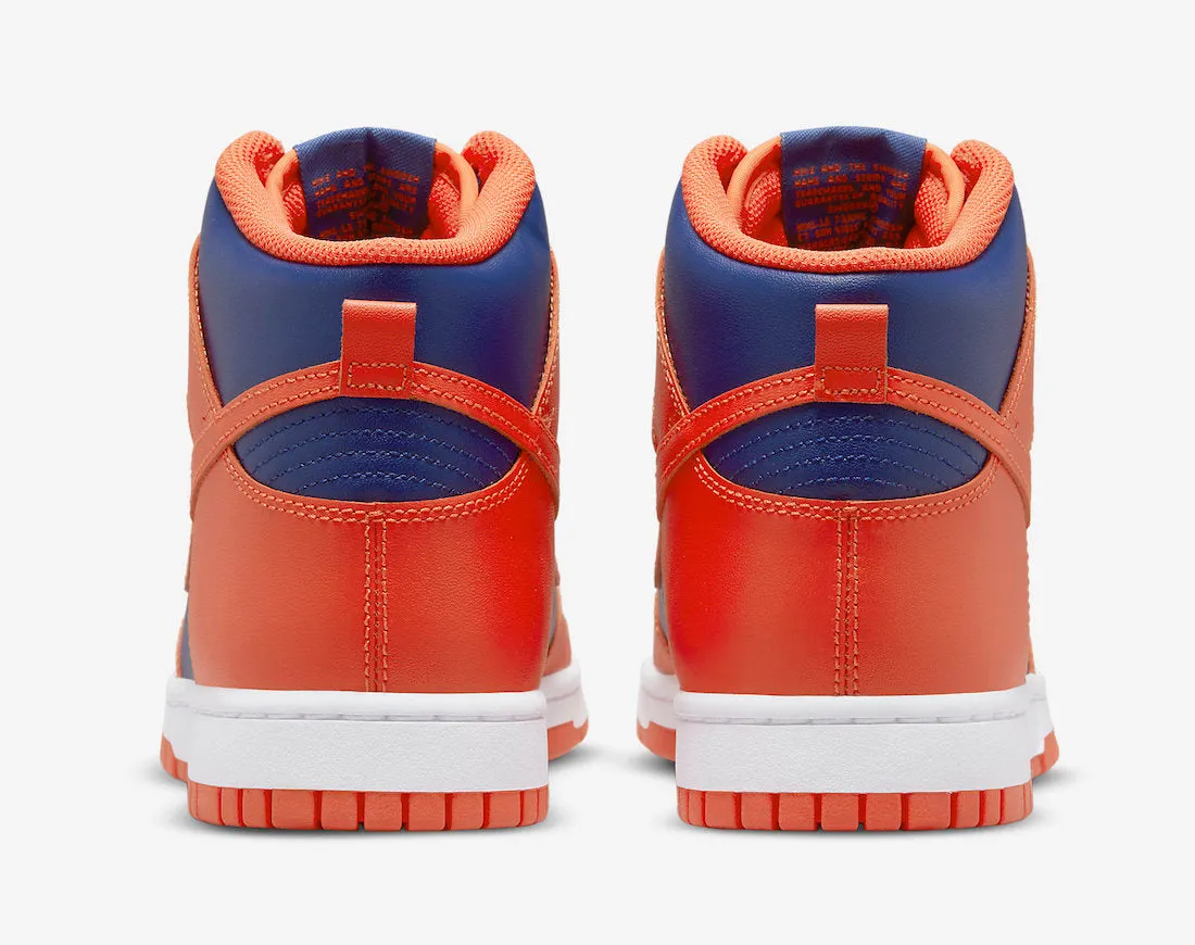 Nike Dunk Hi Retro Orange Deep Royal Blue DD1399-800