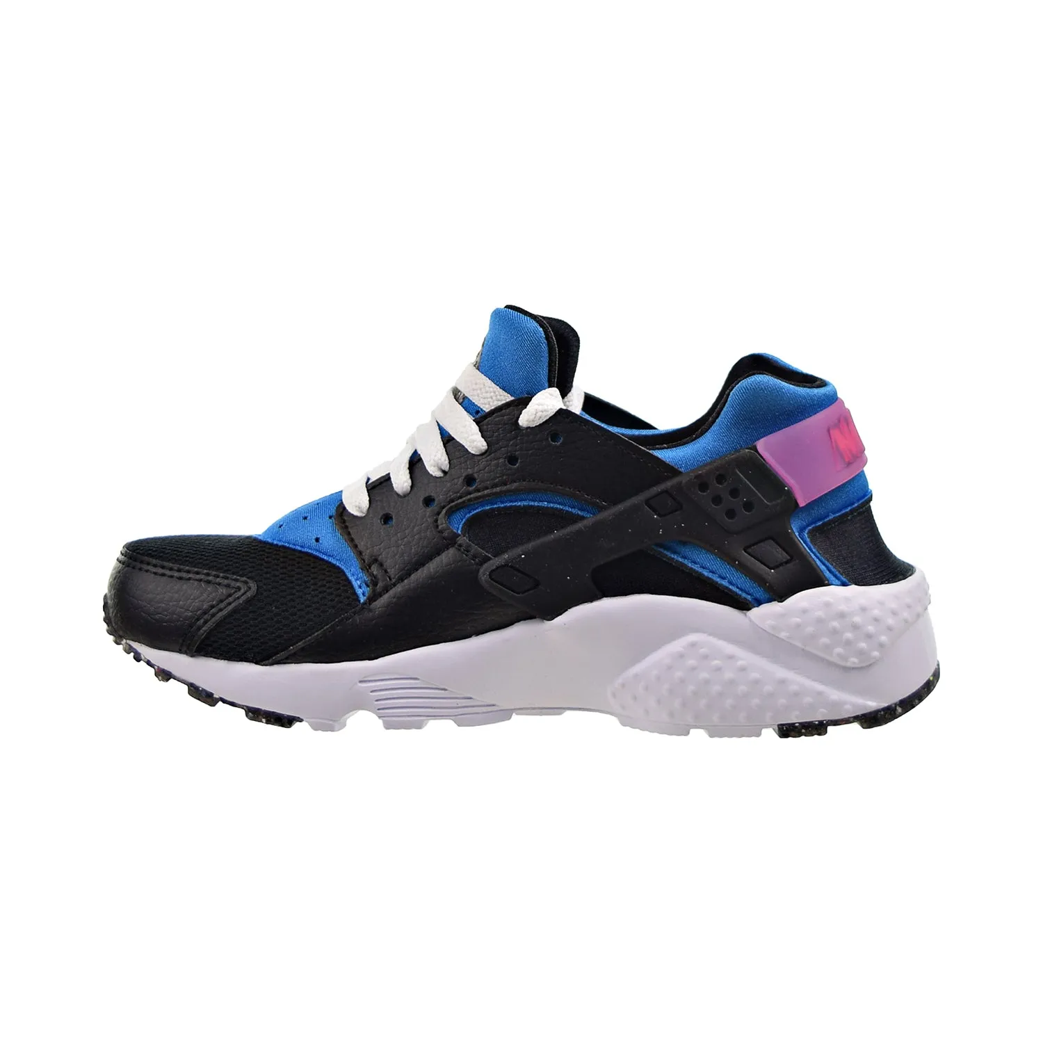 Nike Huarache Run (GS) Big Kids' Shoes Black-Light Photo Blue-Active Pink