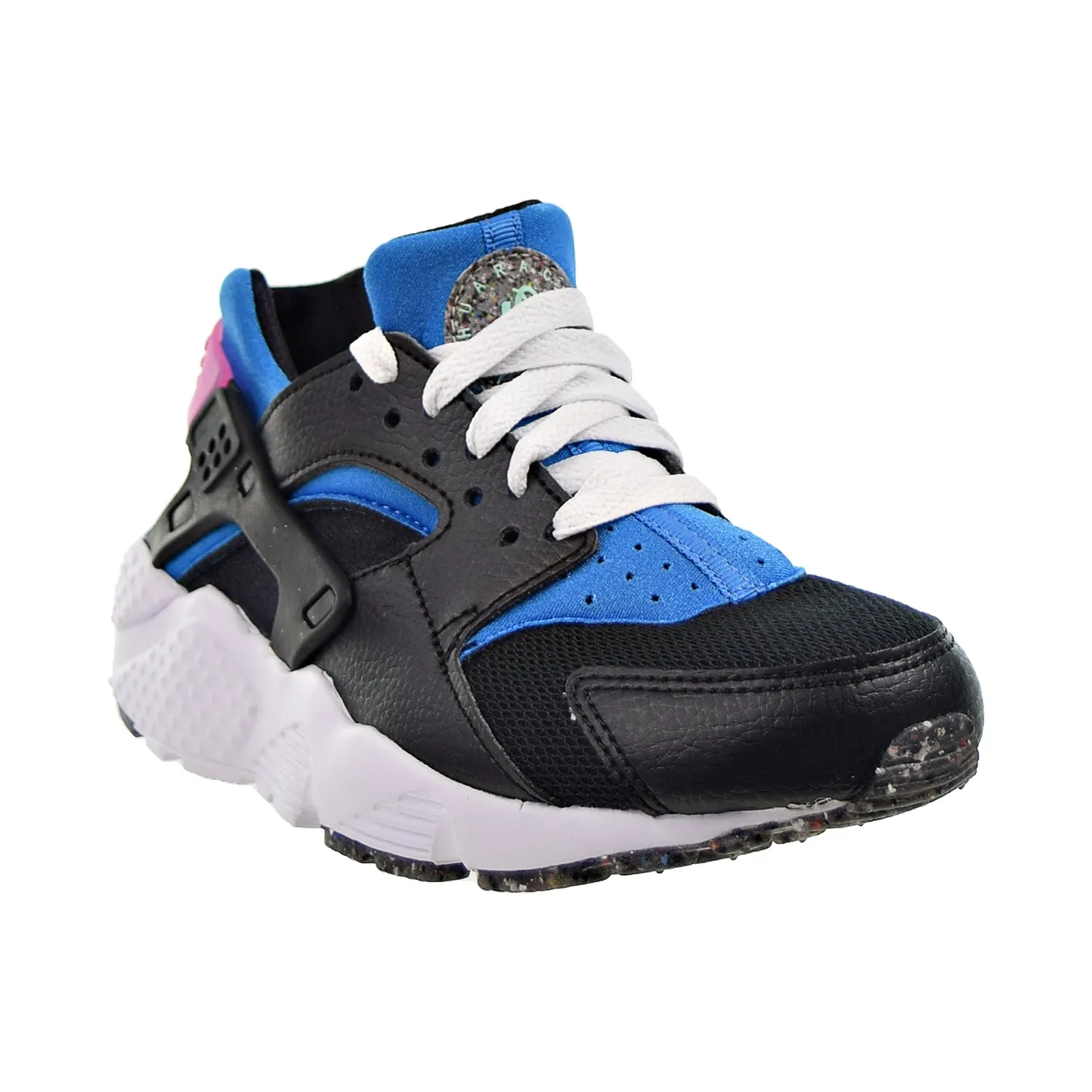 Nike Huarache Run (GS) Big Kids' Shoes Black-Light Photo Blue-Active Pink