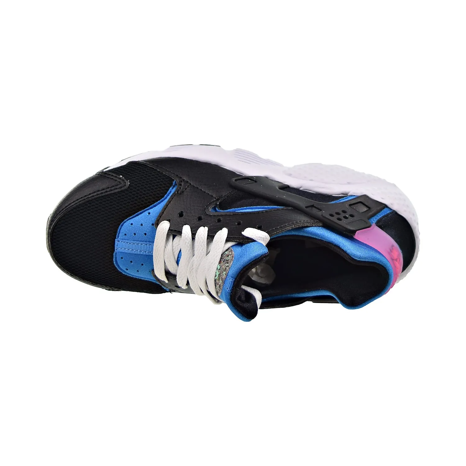 Nike Huarache Run (GS) Big Kids' Shoes Black-Light Photo Blue-Active Pink