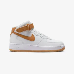 Nike | WMN'S AIR FORCE 1 '07 MID { SUMMIT WHITE/DESERT OCHRE-SUMMIT WHITE