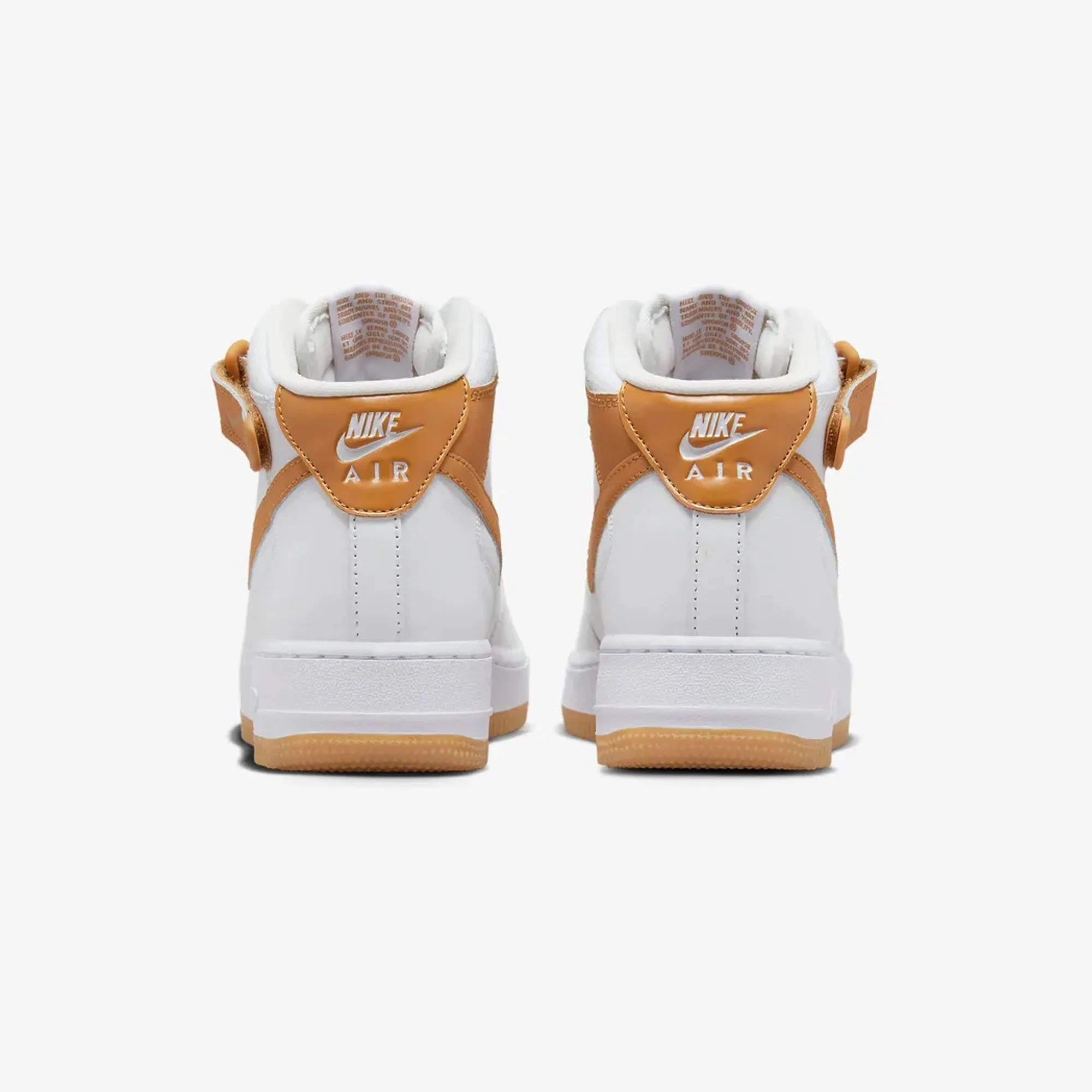 Nike | WMN'S AIR FORCE 1 '07 MID { SUMMIT WHITE/DESERT OCHRE-SUMMIT WHITE