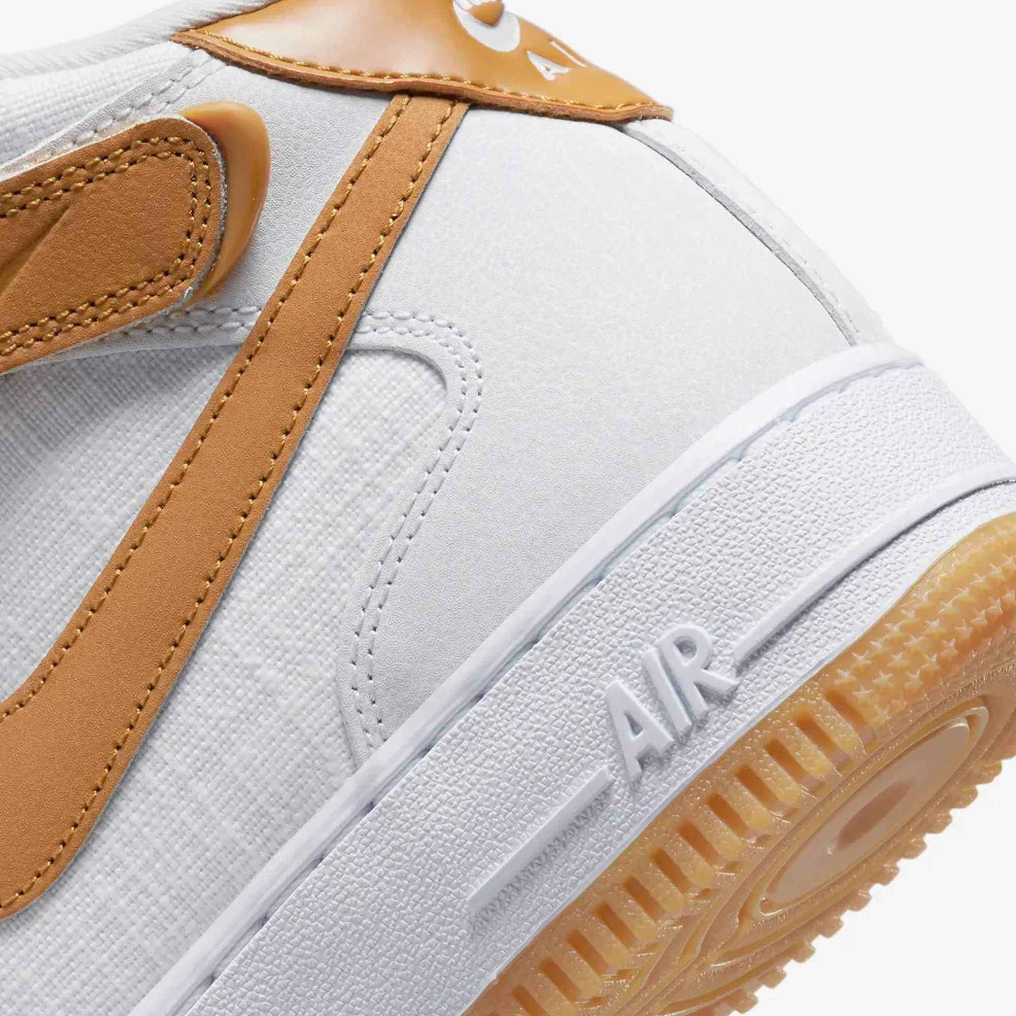 Nike | WMN'S AIR FORCE 1 '07 MID { SUMMIT WHITE/DESERT OCHRE-SUMMIT WHITE