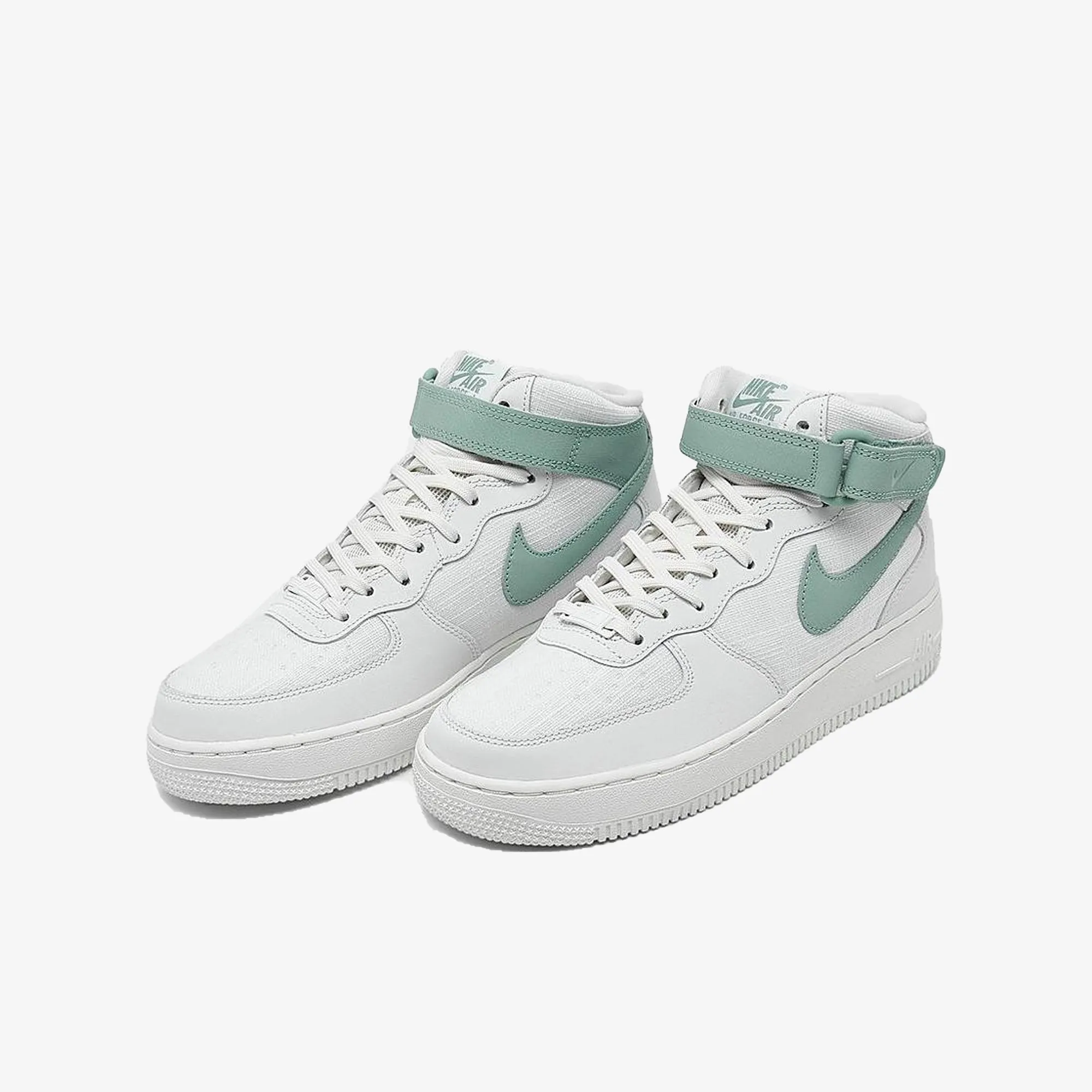 Nike | WMN'S AIR FORCE 1 '07 MID { SUMMIT WHITE/MINERAL-SAIL