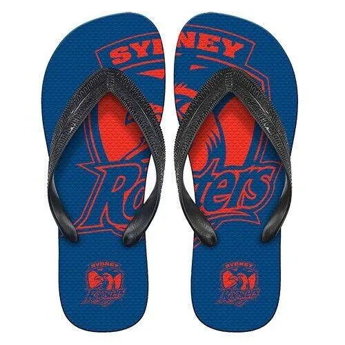 NRL Supporter Thongs - Sydney Roosters - Mens Size - Flip Flops - Shoe