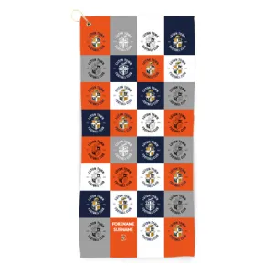 Personalised Luton Town Chequered Golf Towel