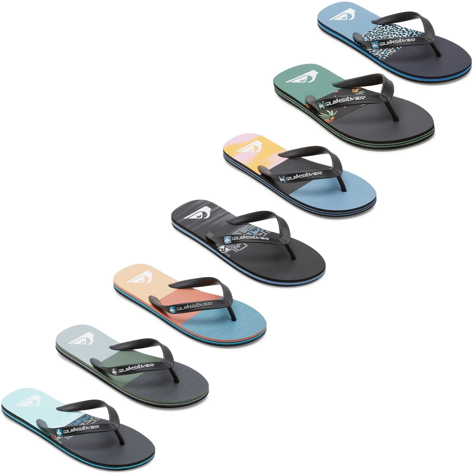 Quiksilver Mens Molokia Stripe Flip Flops