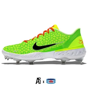 "Grinch" Nike Alpha Huarache Elite 3 Low Cleats