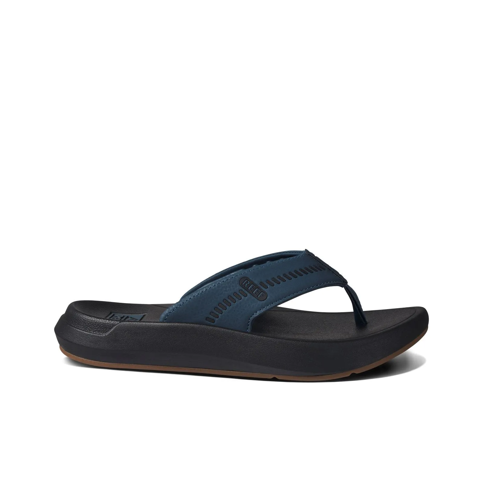 Reef Mens Swellsole Cruiser Cushioned Flip Flops Sandals - Orion Black