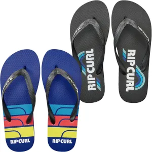 Rip Curl Mens Surf Revival Logo Open Toe Flip Flops