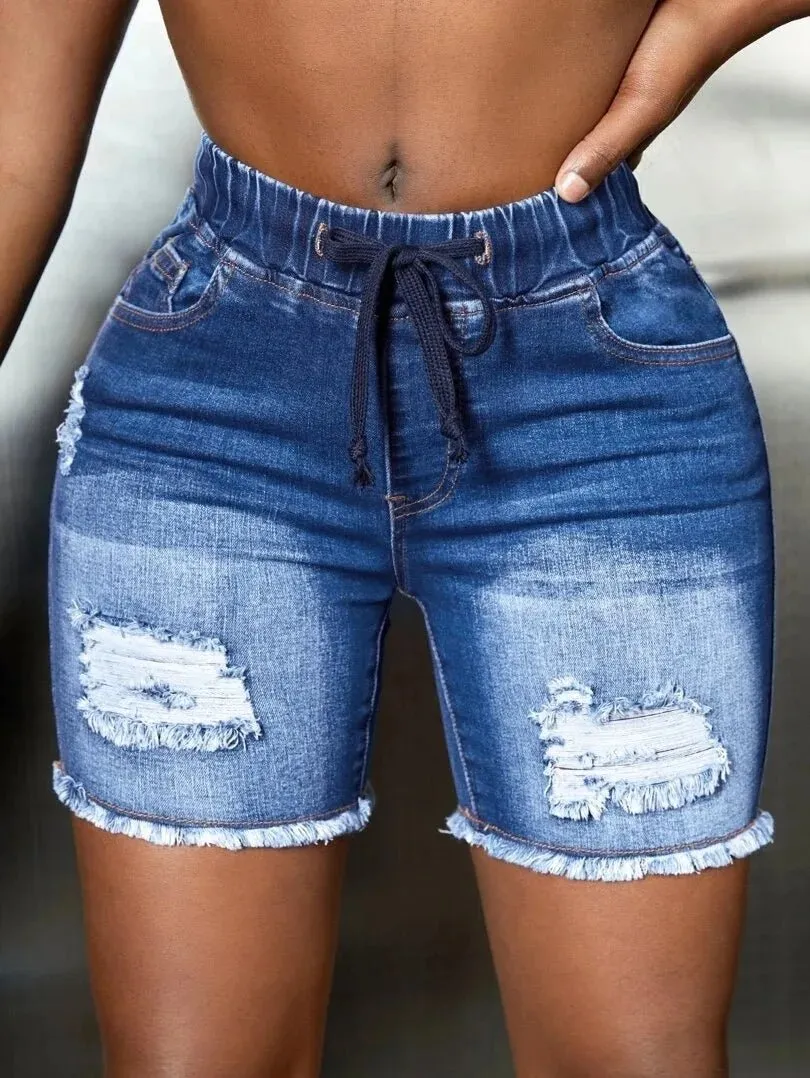 Ripped Denim Shorts blue for Women: Embrace Casual Chic with Style