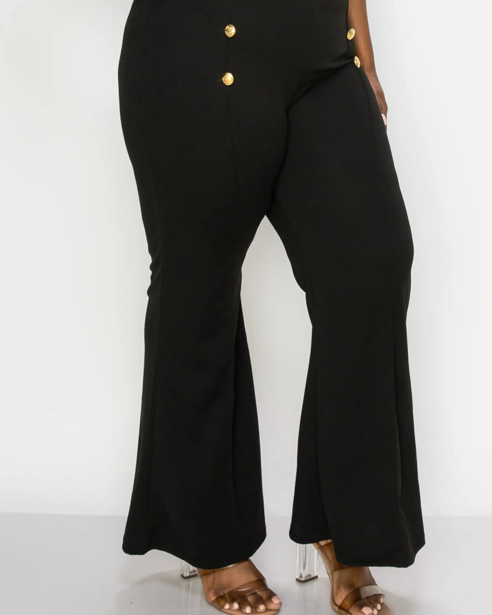 Ruth High Waisted Flare Pants | Black