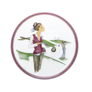 Set of 2 Dessert Plates LES WEEKENDS DE MLLE GOLF