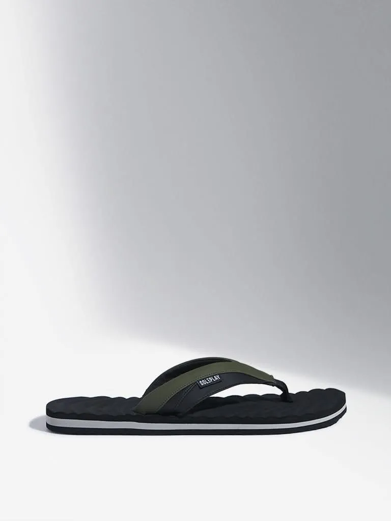 SOLEPLAY Olive Solid Flip-Flop