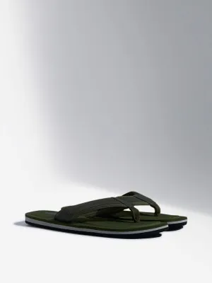 SOLEPLAY Olive Stitch-Detailed Flip-Flops