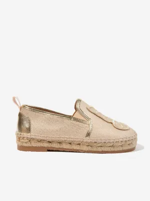 Sophia Webster Girls Butterfly Espadrilles in Gold