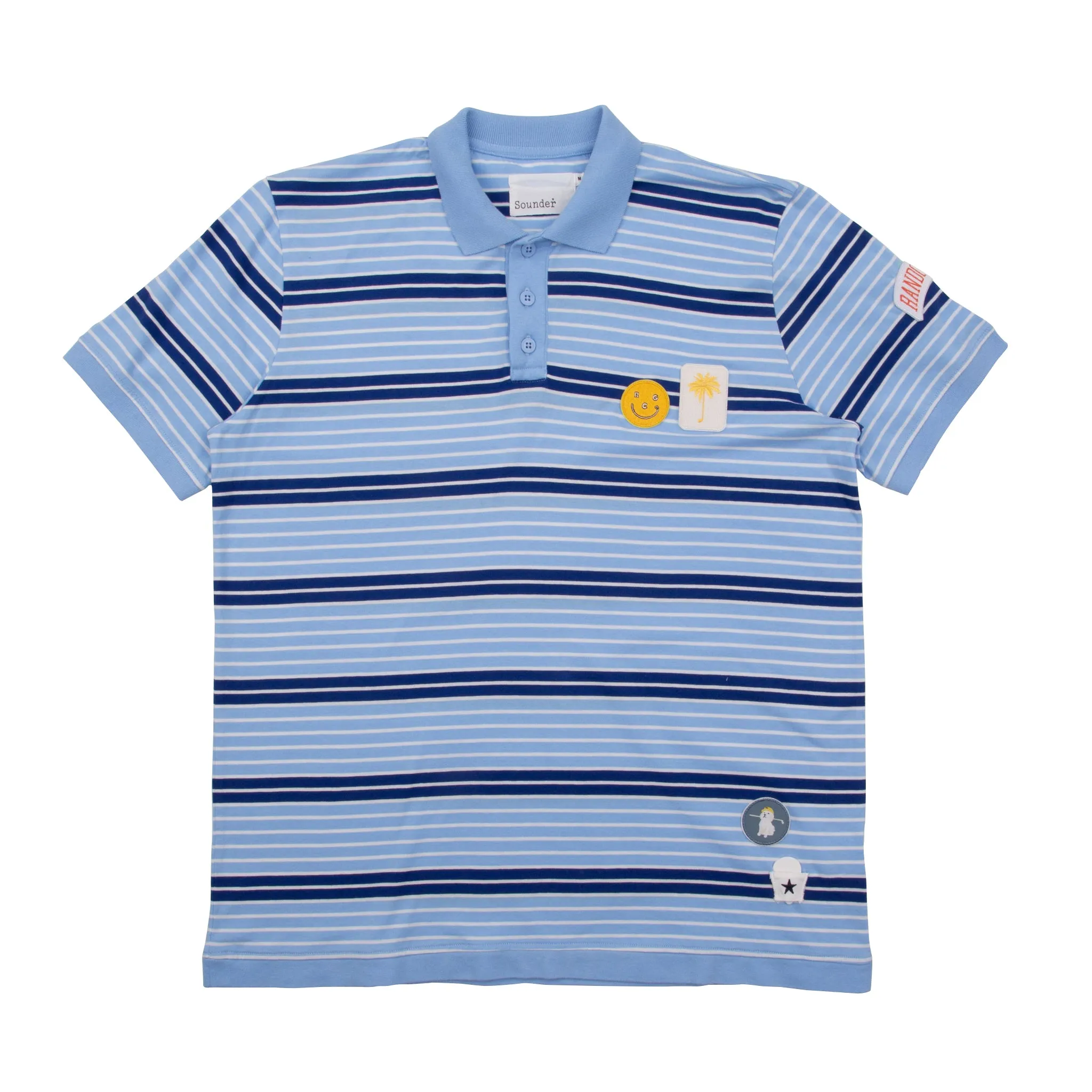 Sounder x Random Golf Club Monterey Polo - Sky Blue and Indigo