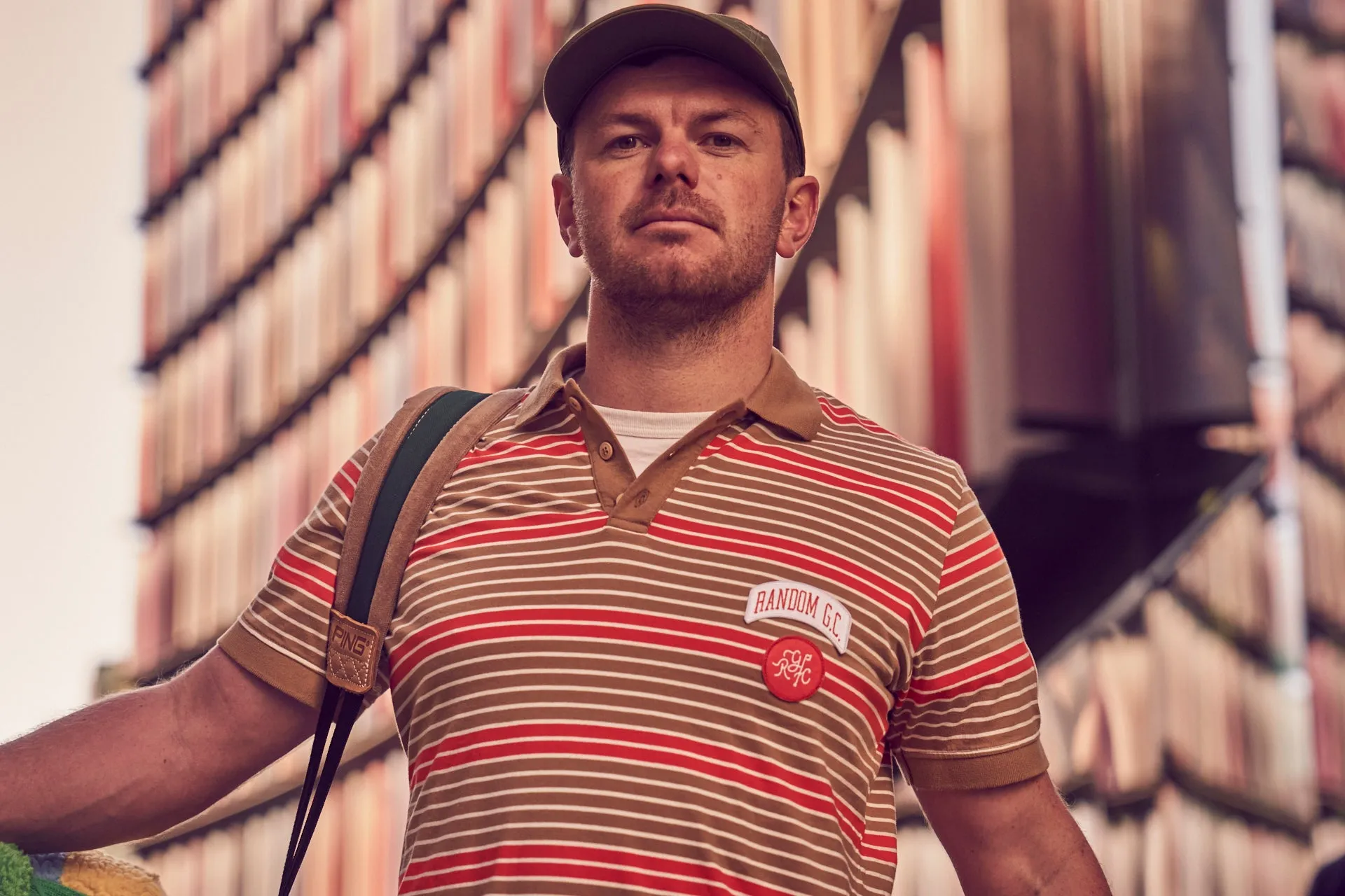 Sounder x Random Golf Club Monterey Polo - Tan