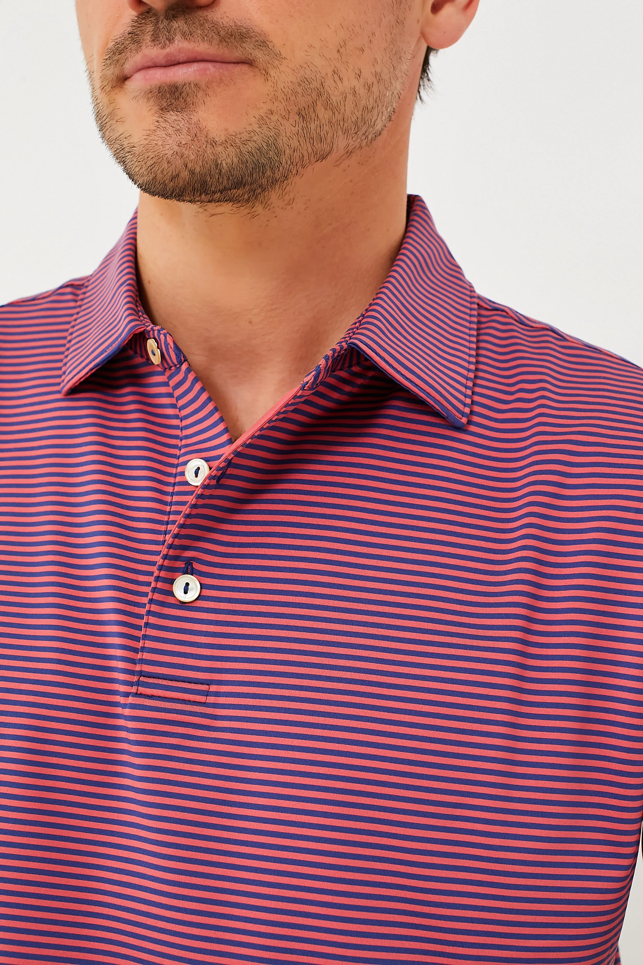 Sport Navy Red Hales Performance Jersey Polo