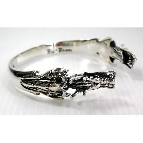 Sterling Silver Dragon Cuff