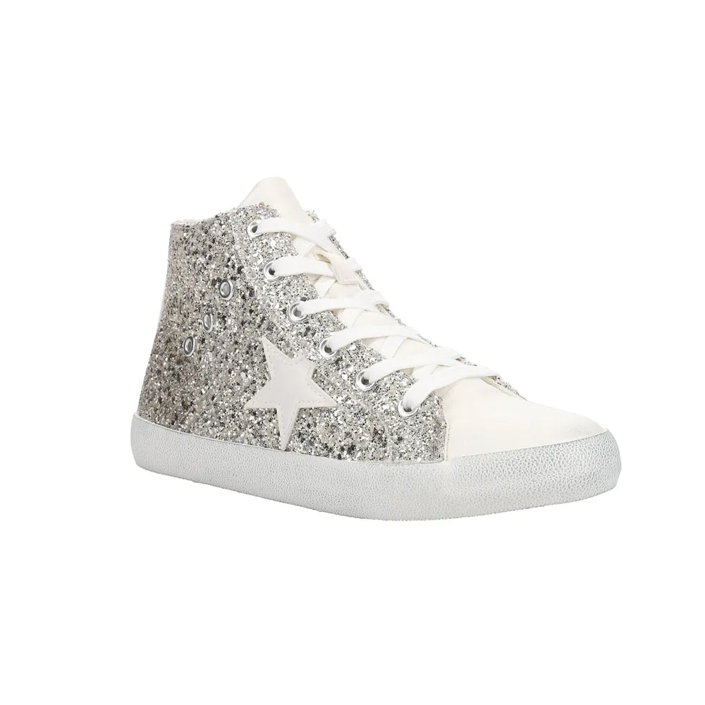 Taralyn Glitter High Top Lace Up Sneakers (Little Kid-Big Kid)